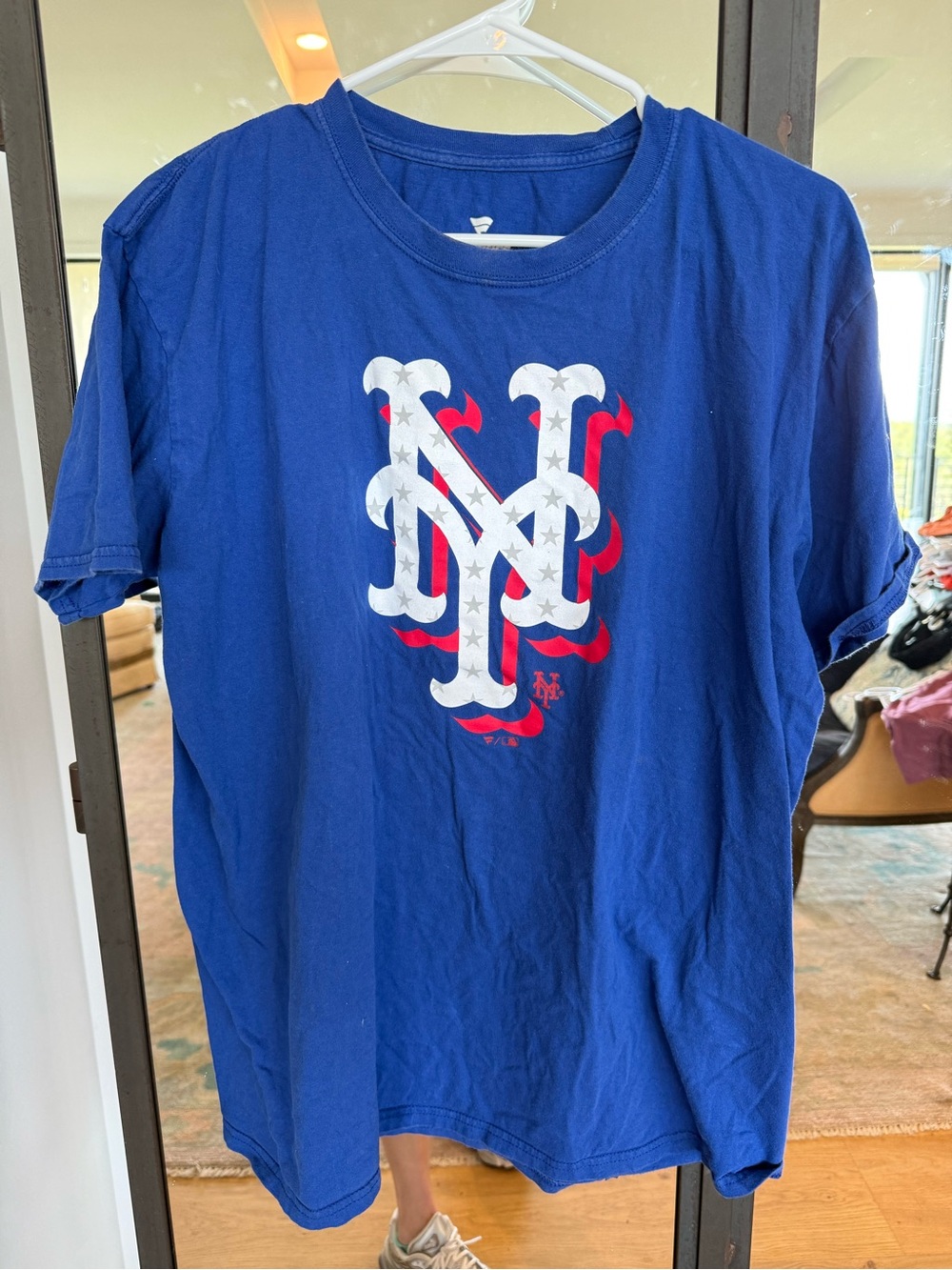Royal Blue New York Mets Graphic Tee with Red & White Logo